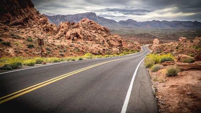 Valley of Fire State Park road views in Nevada