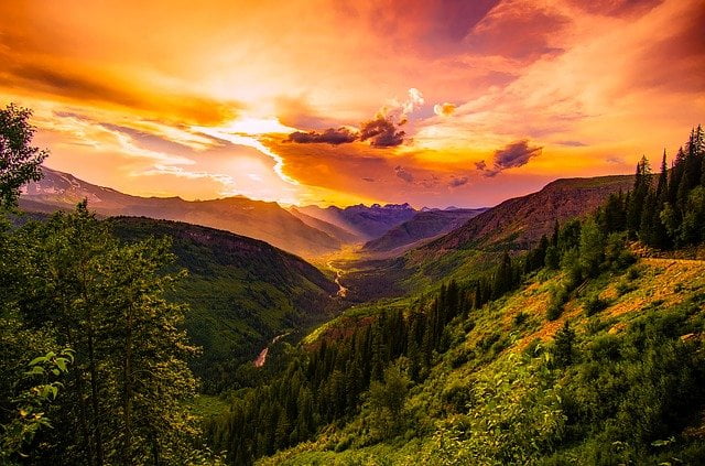 Montana scenic sunset views