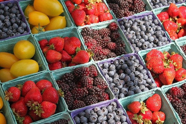 Local market colourful fruit 