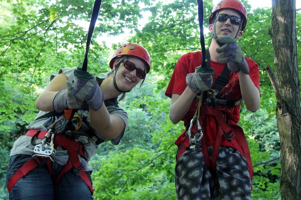 Zip-lining in Canada