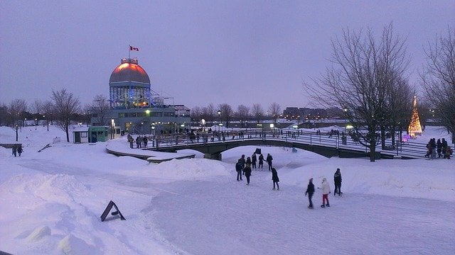 Montreal winter with snow