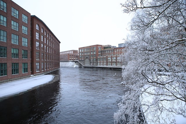 Tampere winter scene in Finland