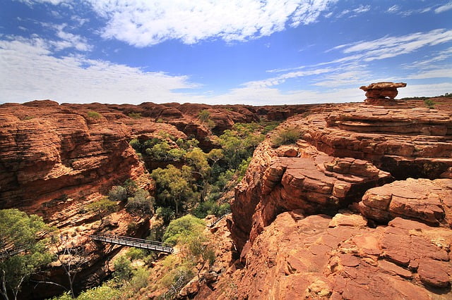 Kings Canyon Hiking trail in Northern Territory of Australia