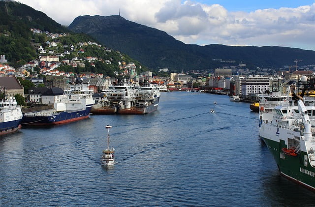Bergen scenic views in Norway