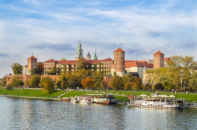 Krakow castle views in Poland 