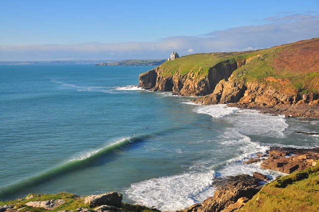 Cornwall scenery of the coast in the UK