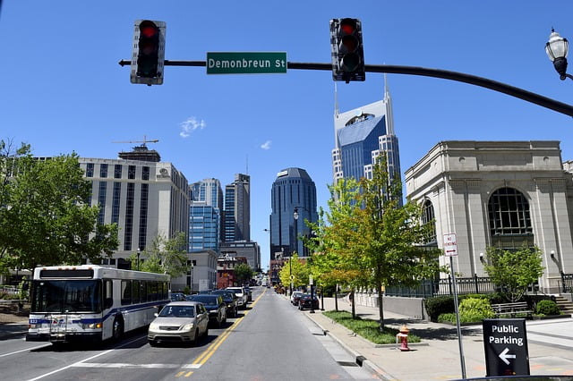 Nashville downtown scene in the city center