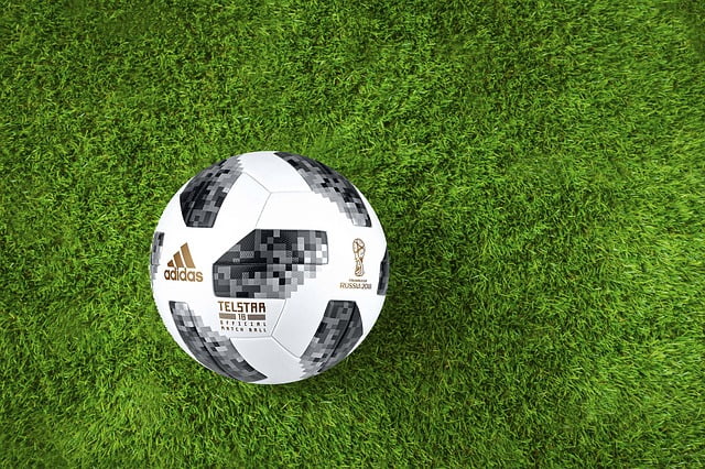 World cup soccer ball on the field
