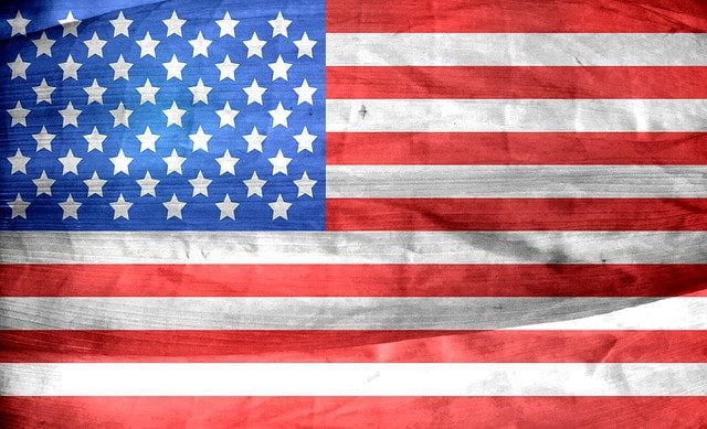 USA flag of America