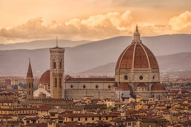 Florence dome views during sunset