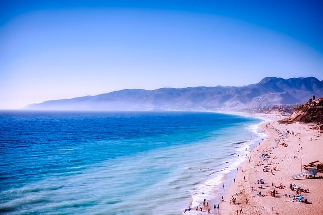 Malibu California at the beach