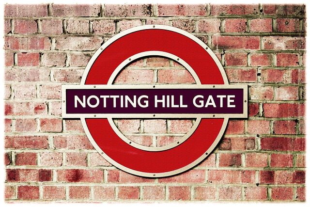Notting Hill Gate on Brick Wall
