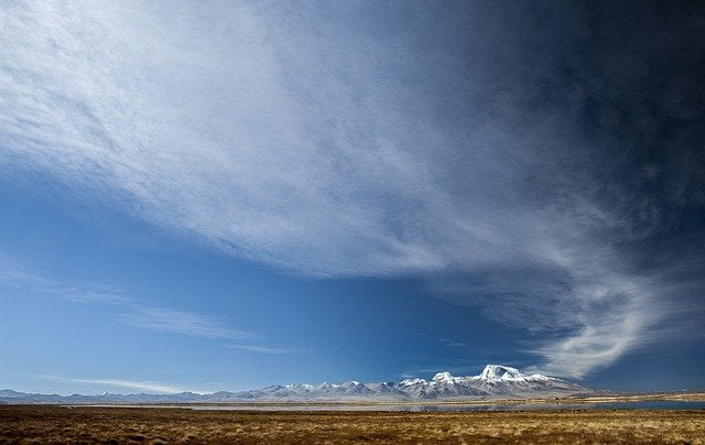 Tibet mountain sky views