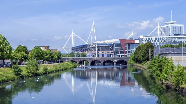 Cardiff stadium in Wales