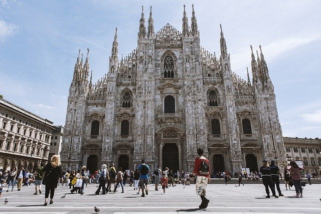 Milan cathedral in Italy