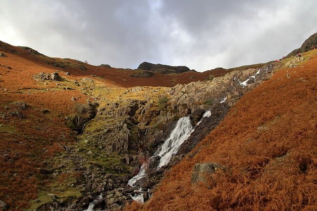 Cumbria waterfall views in nature