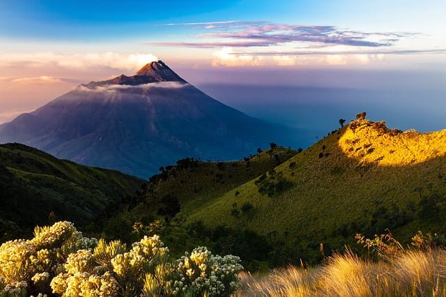 Indonesia volcano landscape views