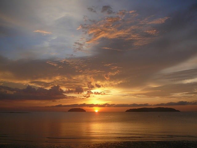 Borneo sunset view