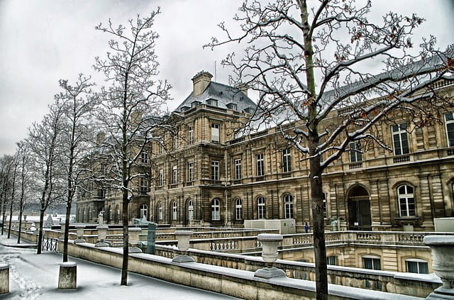 Paris winter scene