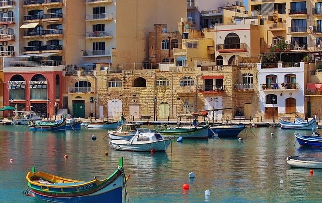 Malta fishing boats and architecture views