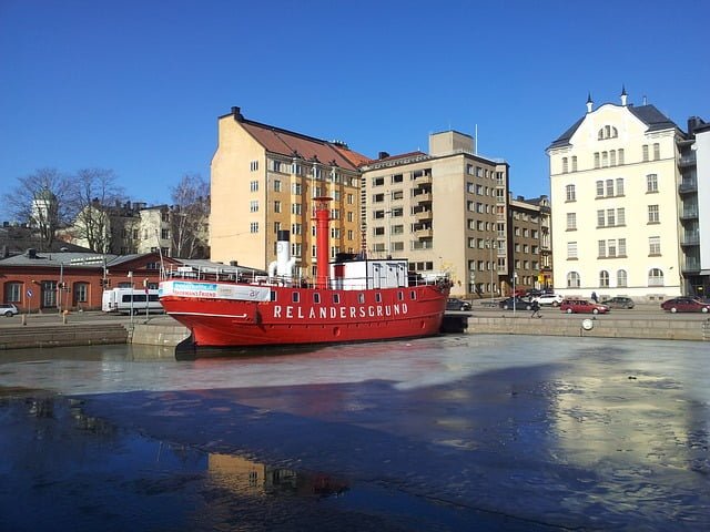 Helsinki downtown winter views