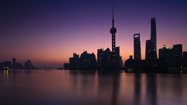 Sunrise in Shanghai, China