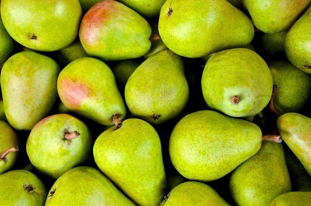 Pears on display